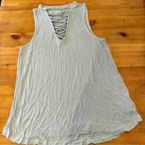Sleeveless Lace-Up Women Top - Cream